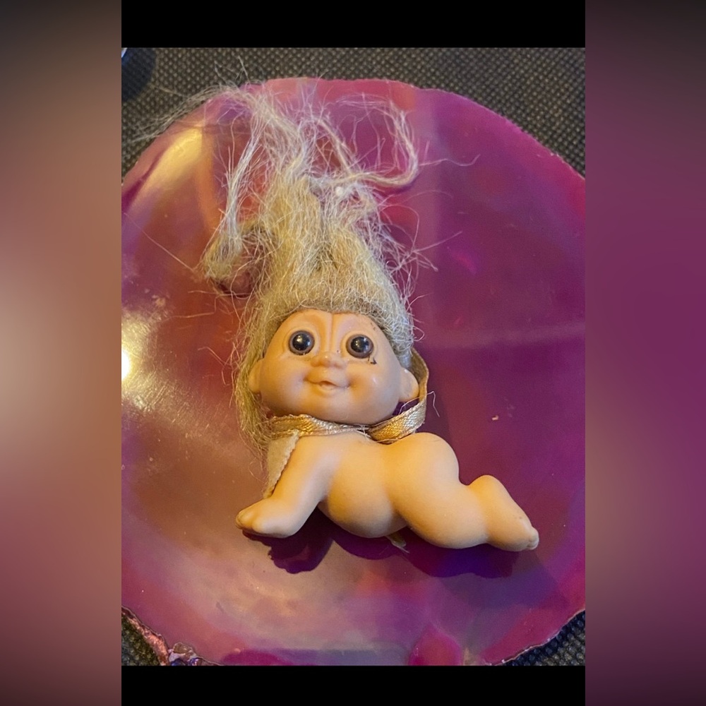 Vintage Crawling Small Troll Doll #9262